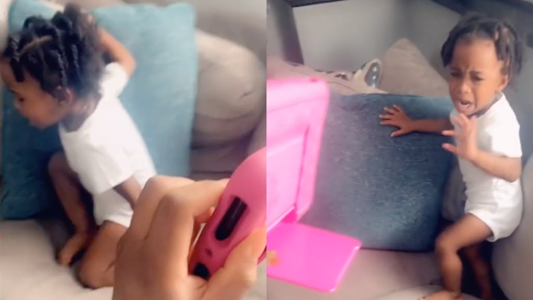 Toddler scared of tablet