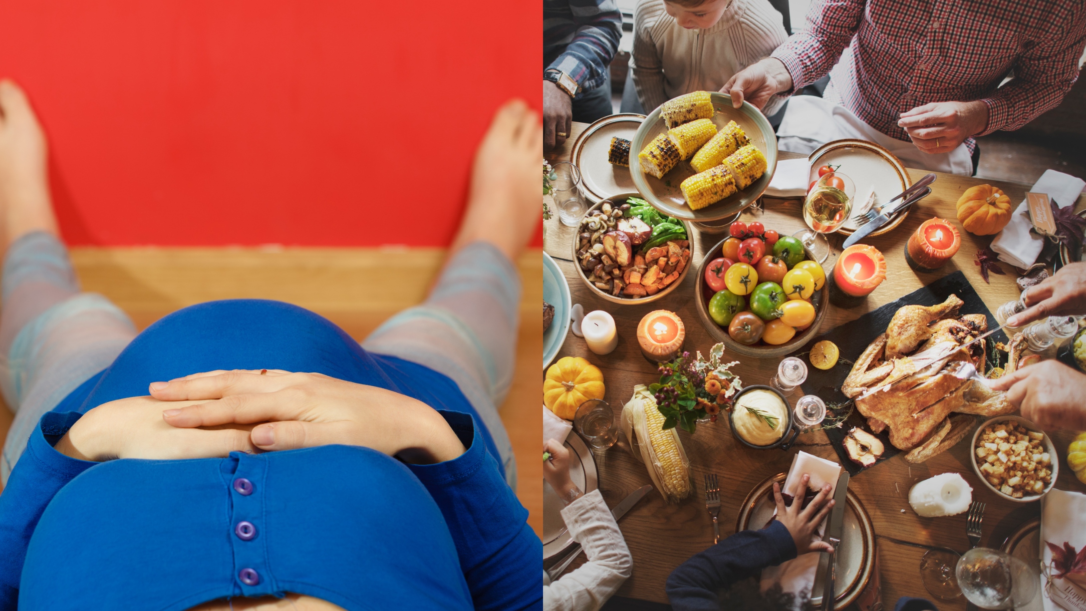 Thanksgiving Dinner pregnant woman
