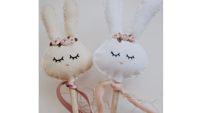 two bunny wands