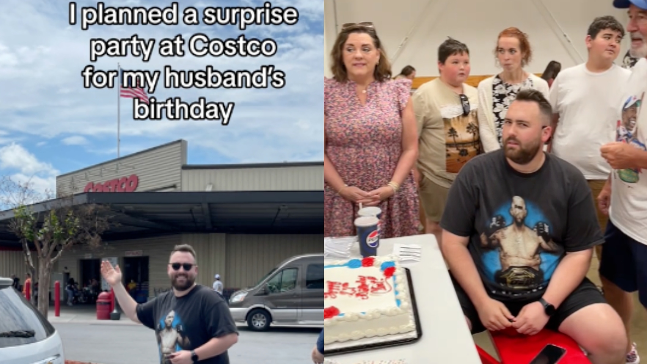 wife surprise birthday party costco husband