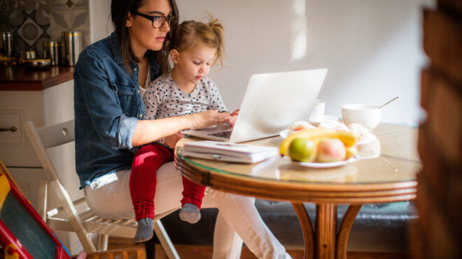 work-from-home mom