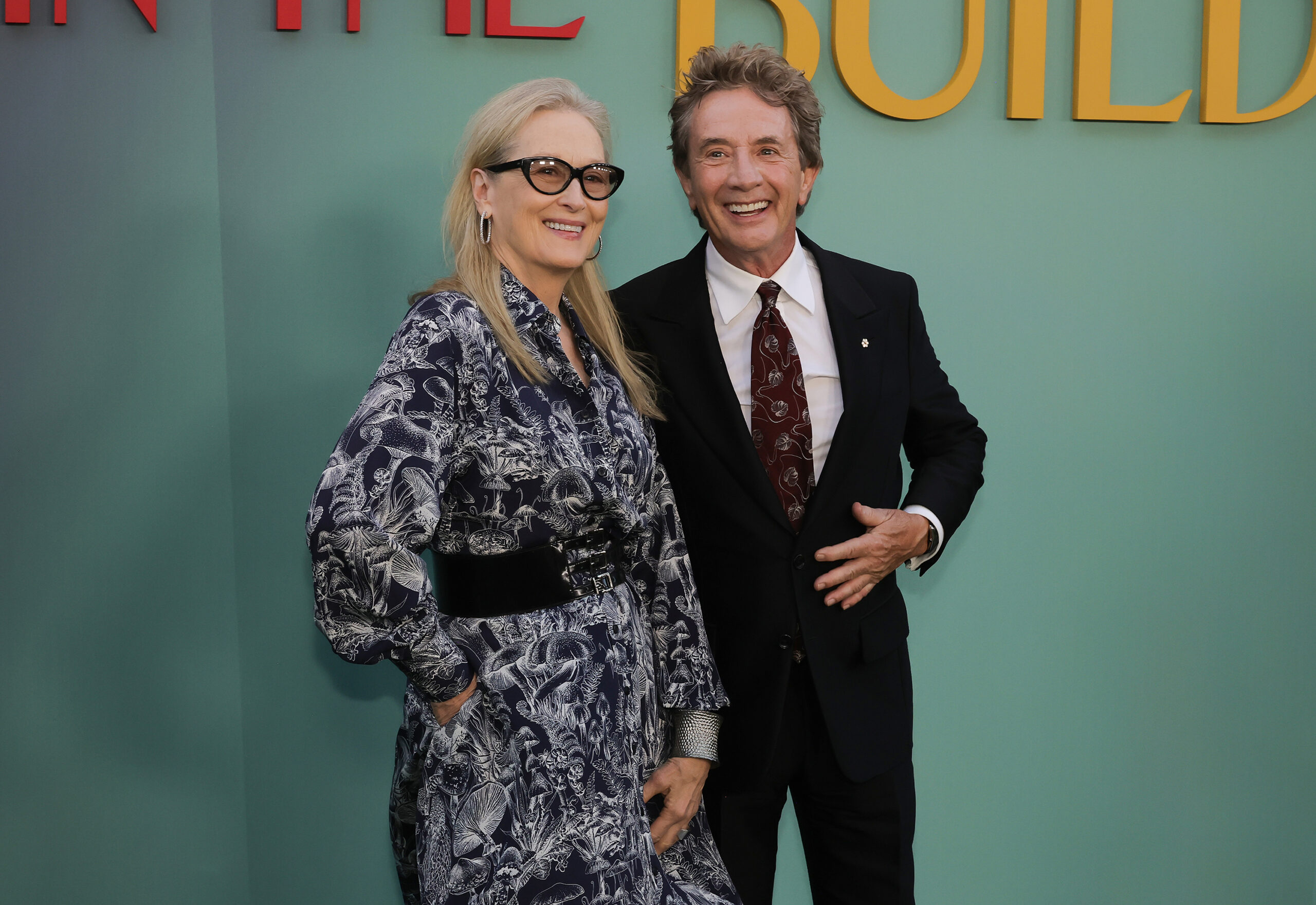 Meryl Streep, left, and Martin Short attend the Season 4 premiere of Hulu's "Only Murders in the Building" at Paramount Studios on Aug. 22, 2024, in Los Angeles. (Kevin Winter/Getty Images/TNS)