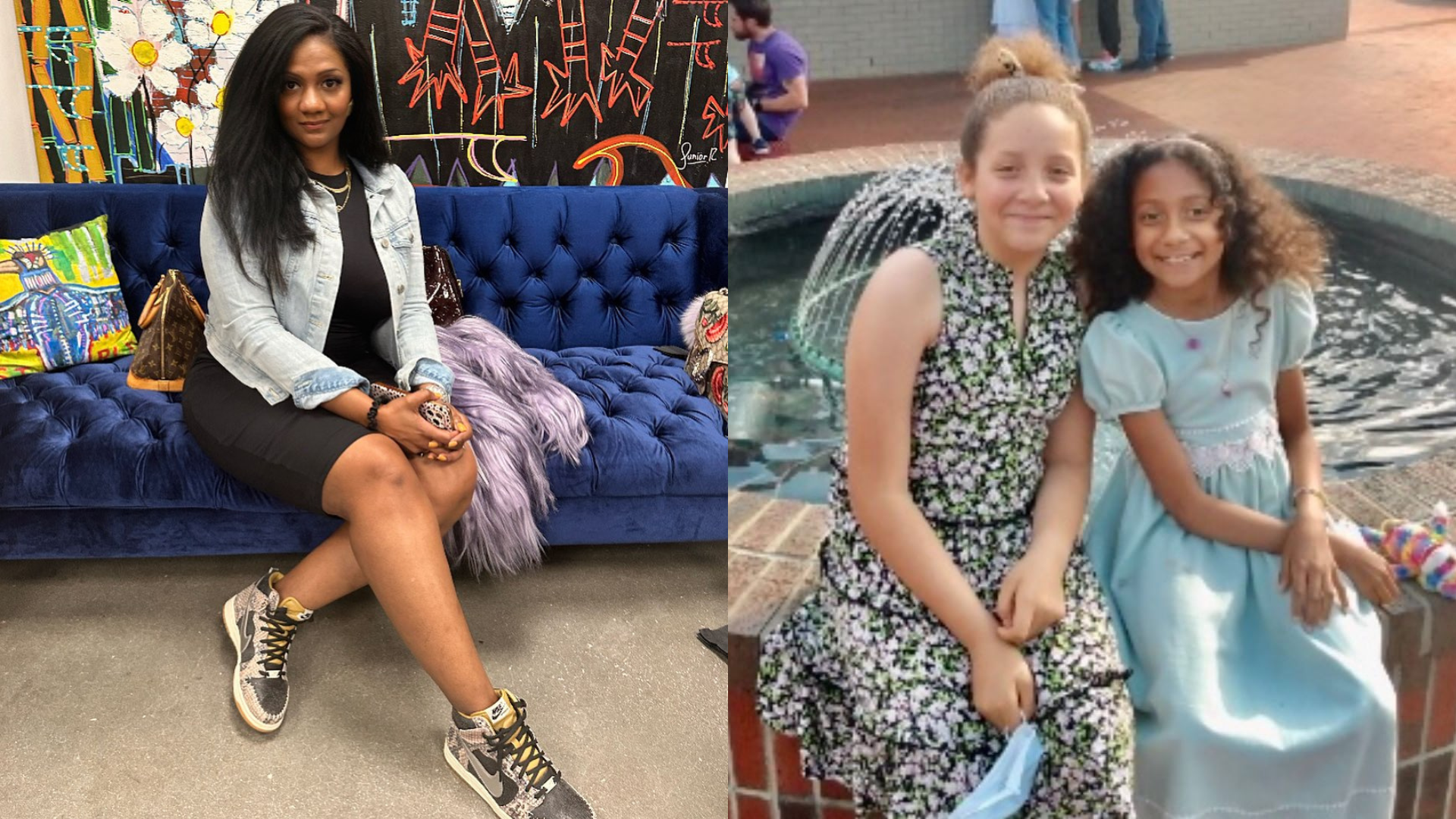 side by side of Rhonda Marie Alston and her daughters Sky and Destiny