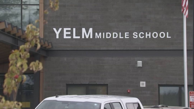 front of Yelm Middle School in Washington