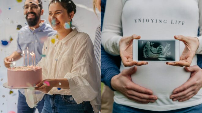 birthday party pregnancy announcement