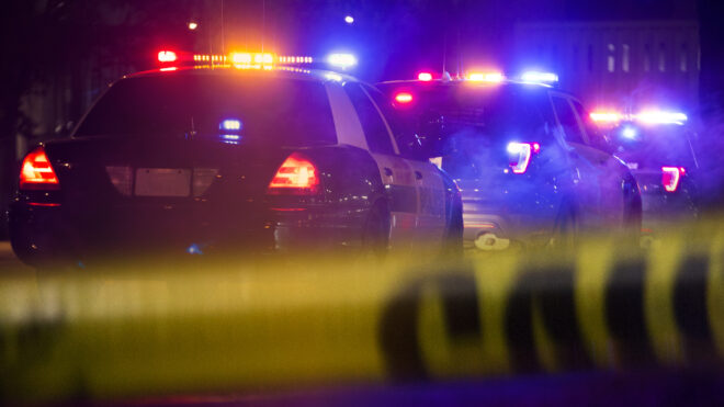 Police car lights