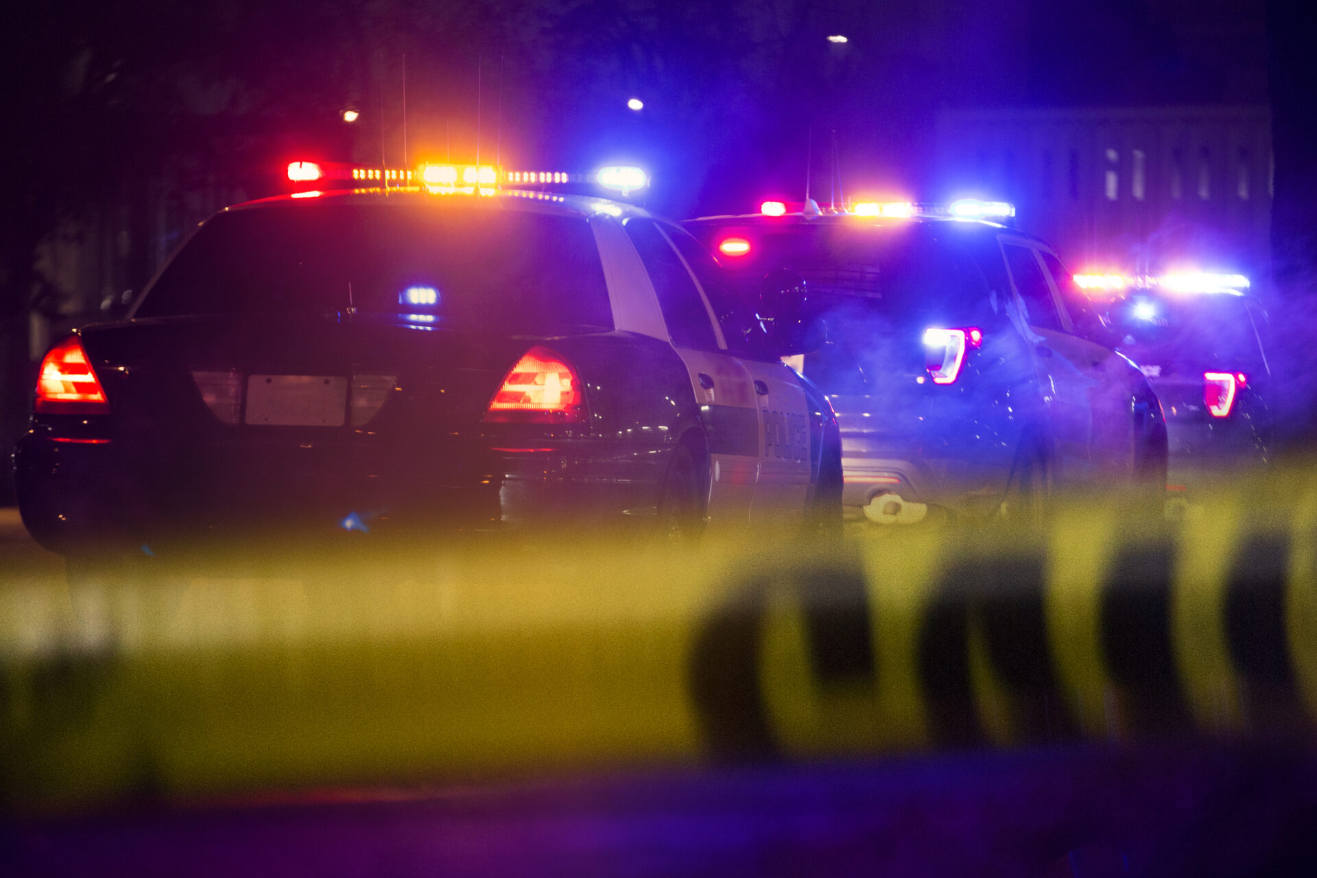 Police car lights