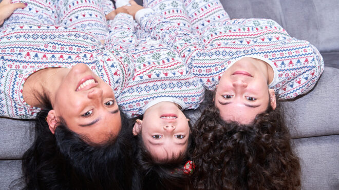 matching holiday pajamas