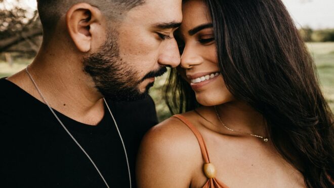 Couple embracing each other