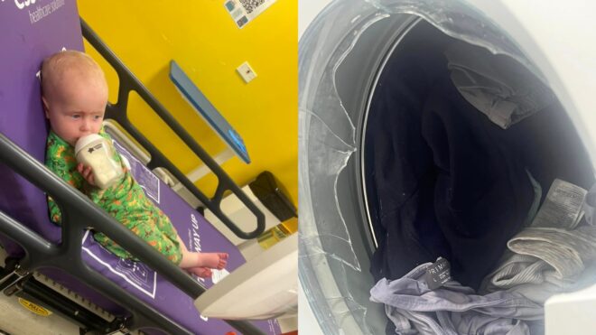 washing machine accident