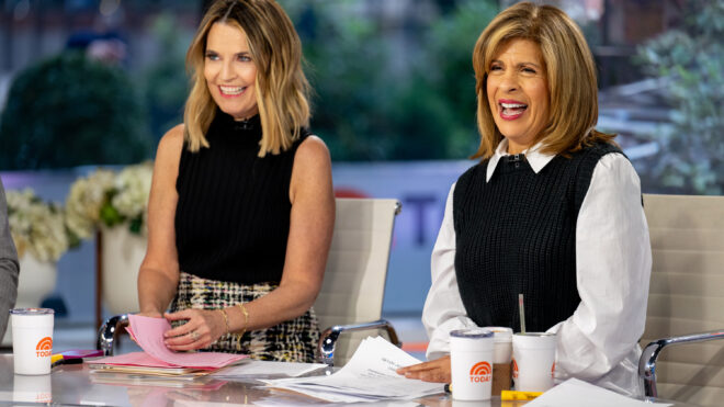 TODAY -- Pictured: Savannah Guthrie and Hoda Kotb on Monday, October 28, 2024 -- (Photo by: Nathan Congleton/NBC via Getty Images)