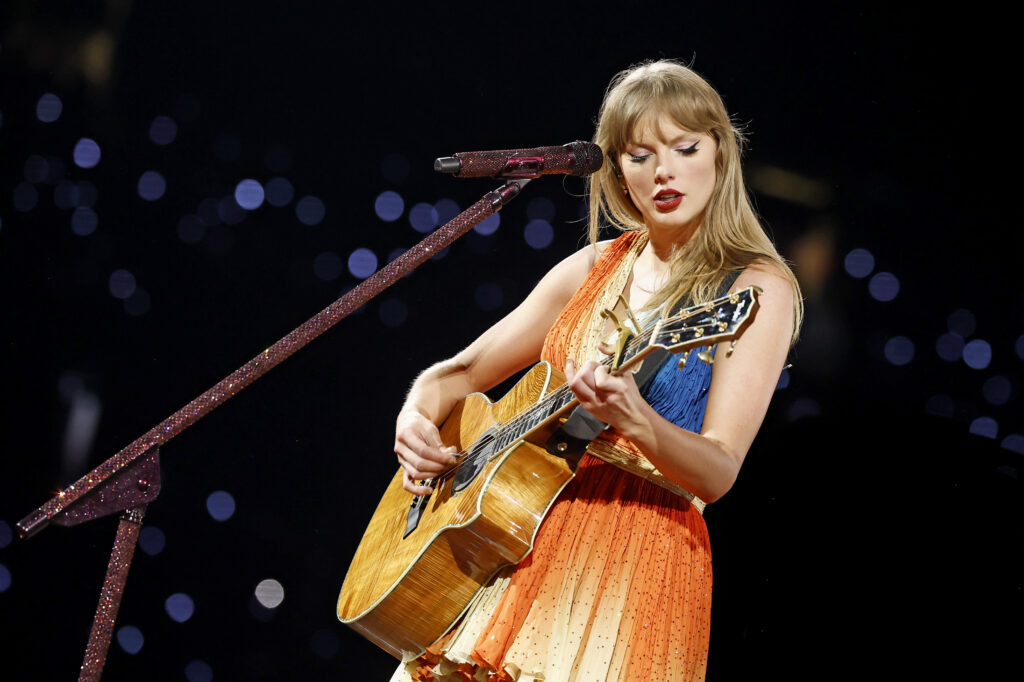 Taylor Swift performs onstage during "Taylor Swift | The Eras Tour" at Rogers Centre on November 14, 2024 in Toronto, Ontario. (Photo by Emma McIntyre/TAS24/Getty Images for TAS Rights Management)
