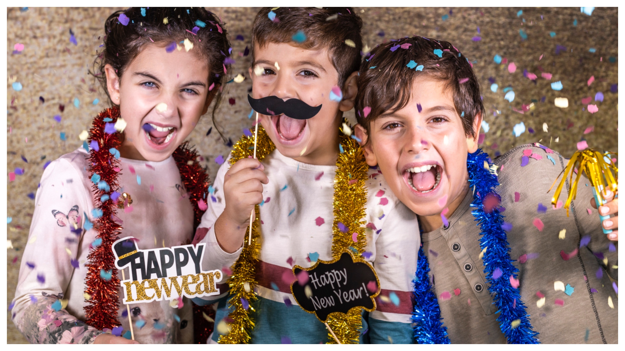 Kids celebrating NYE