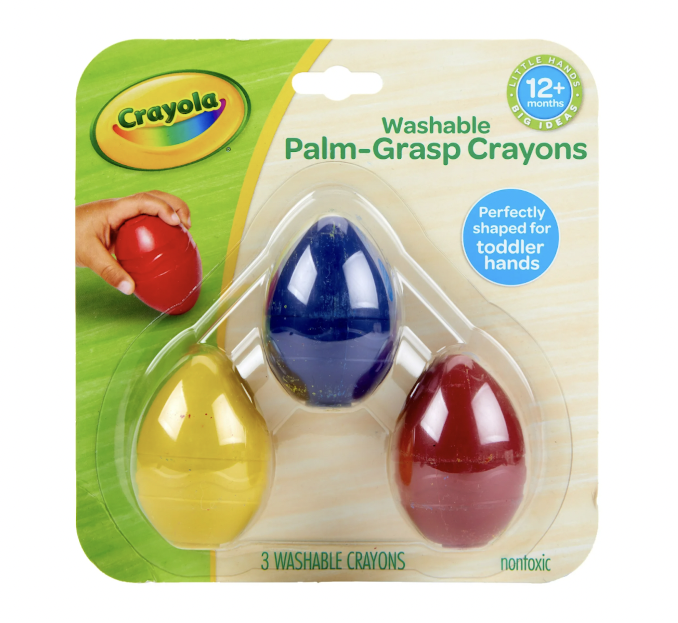 Palm-grasp crayons for toddlers