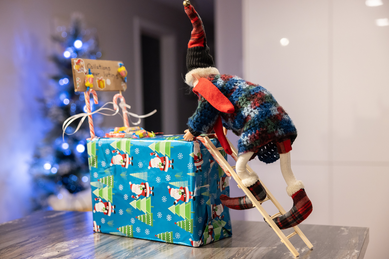 elf on the shelf set up