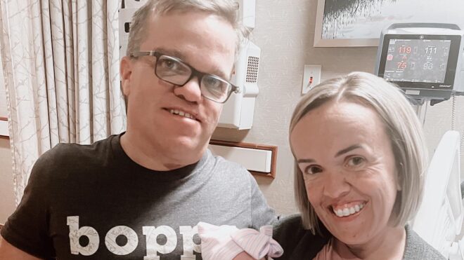 '7 Little Johntsons' stars Amber and Trent Johnston with their granddaughter Leighton