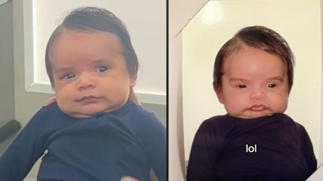 infant's passport photo