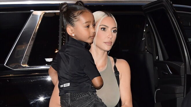 Chicago West and Kim Kardashian