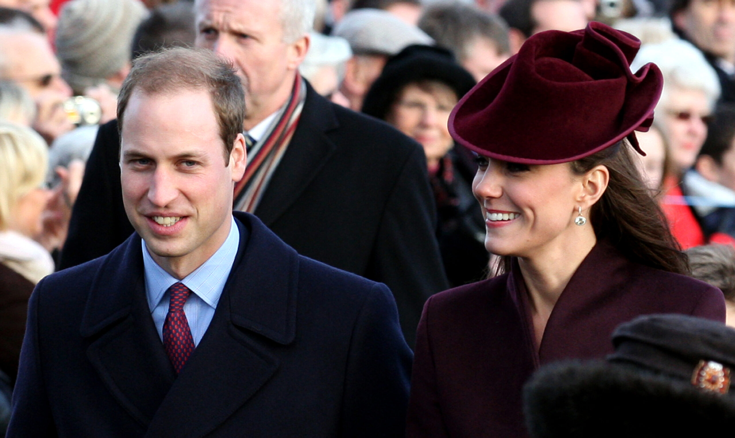 Prince William and Kate Middleton at Christmas Day Church service at Sandringham