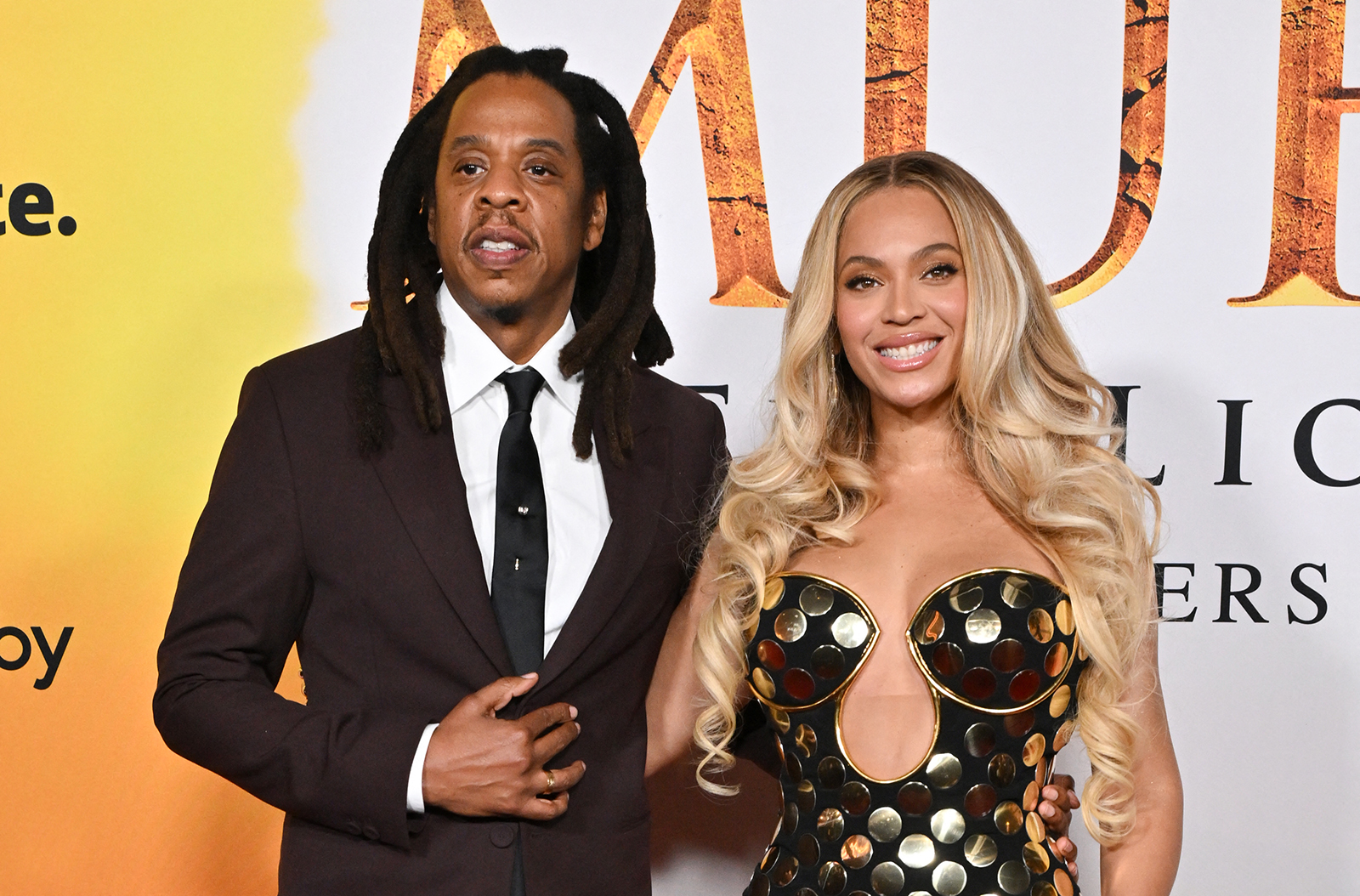 Rapper Jay-Z and singer-songwriter Beyonce attend the world premiere of Disney's "Mufasa: The Lion King" at the Dolby Theater in Hollywood, California, Dec. 9, 2024. (Lisa O'Connor/AFP via Getty Images/TNS)