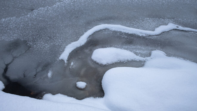 Frozen lake