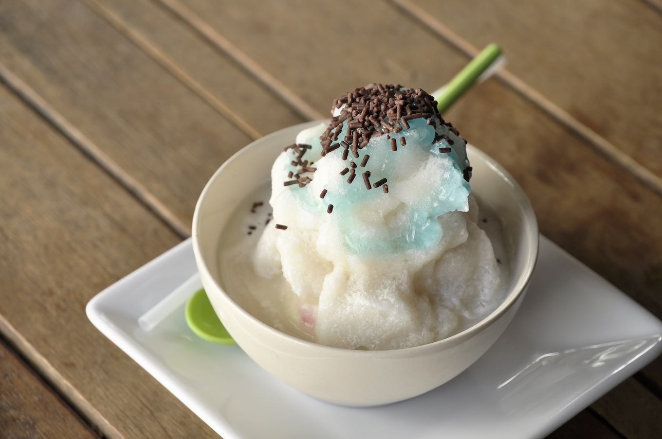 Snow ice cream bowl
