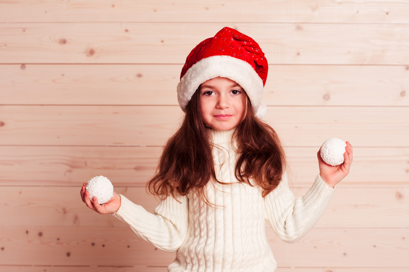 Girl with snowball