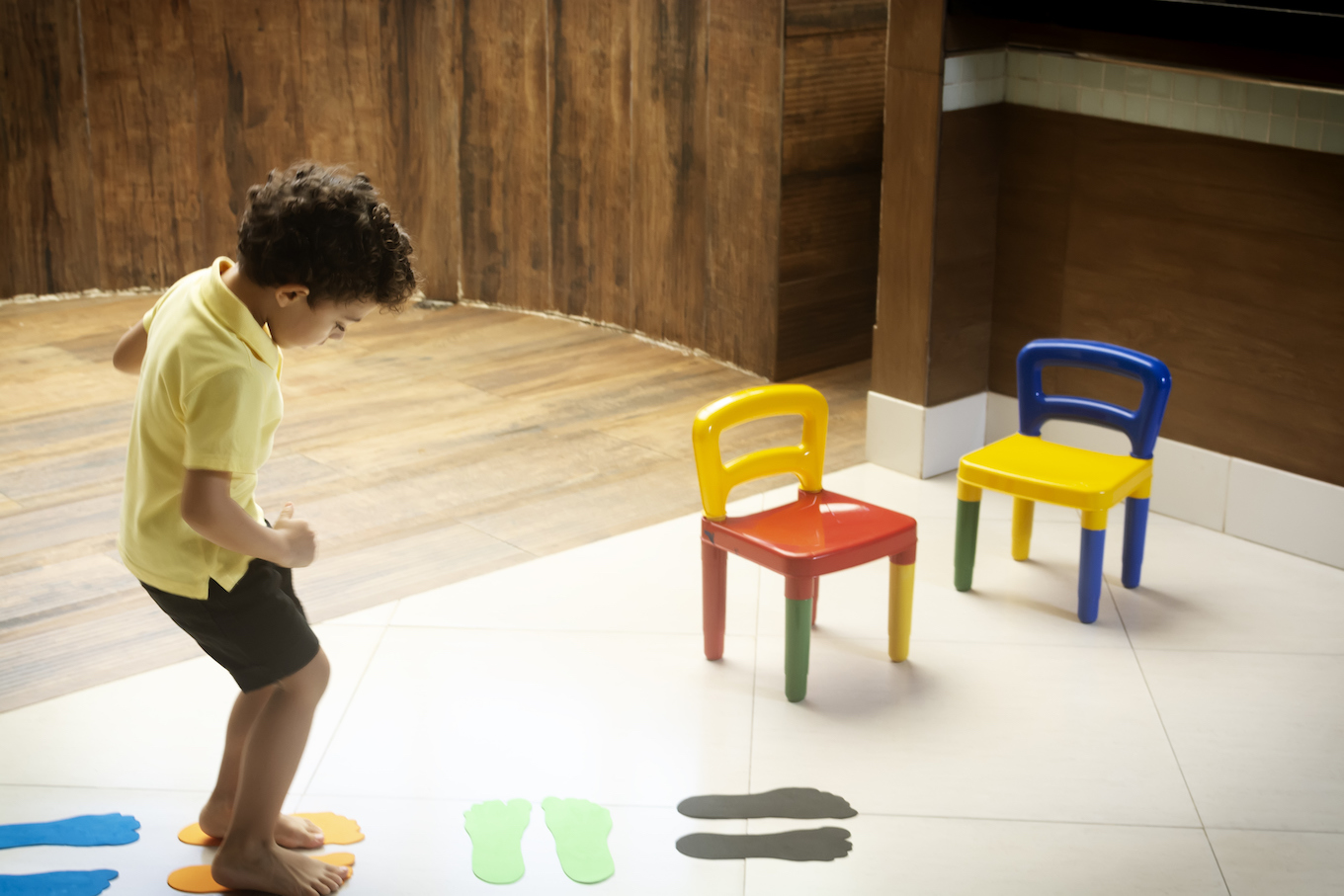 Child playing inside