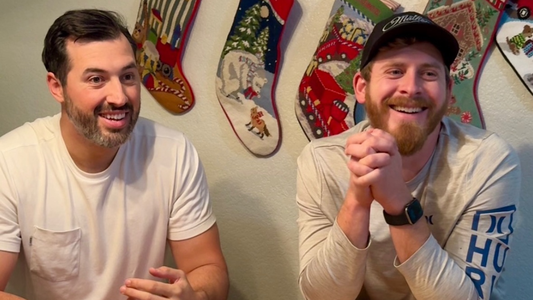 Jinger Duggar's husband, Jeremy, and Joy-Anna Duggar's husband, Austin, answering girl trivia questions