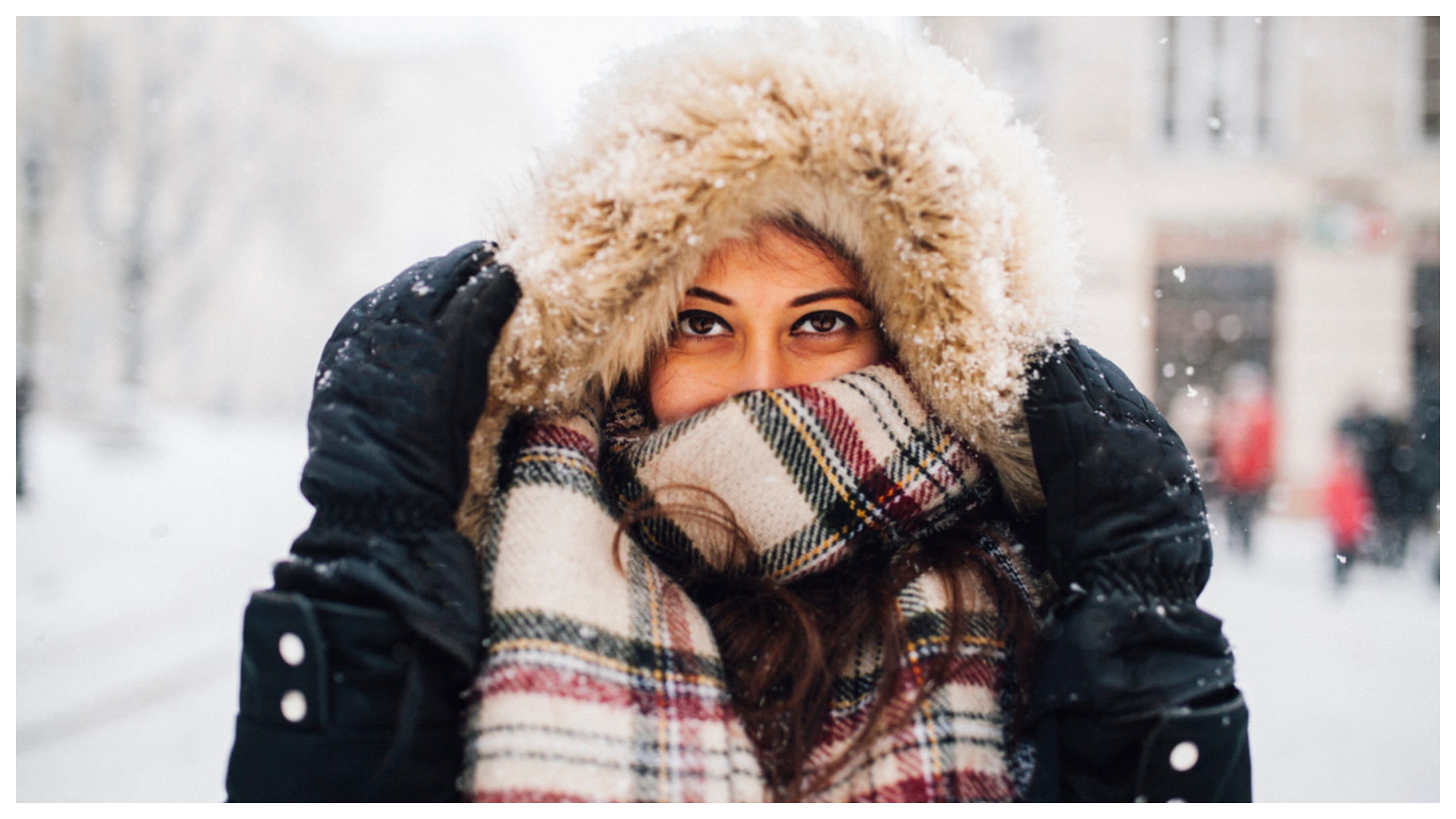 woman bundled up in winter