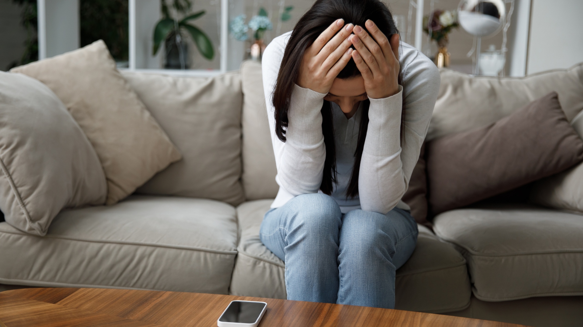 grieving woman