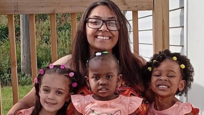 Briana Payne and her daughters