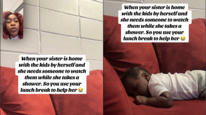 aunt babysitting on FaceTime TikTok