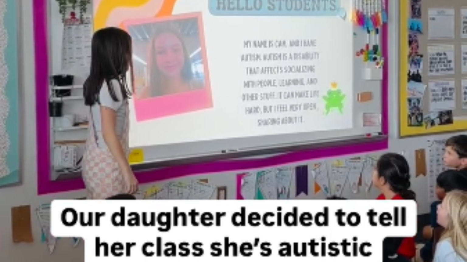 4th Grade Girl Shares Autism Diagnosis With Classmates