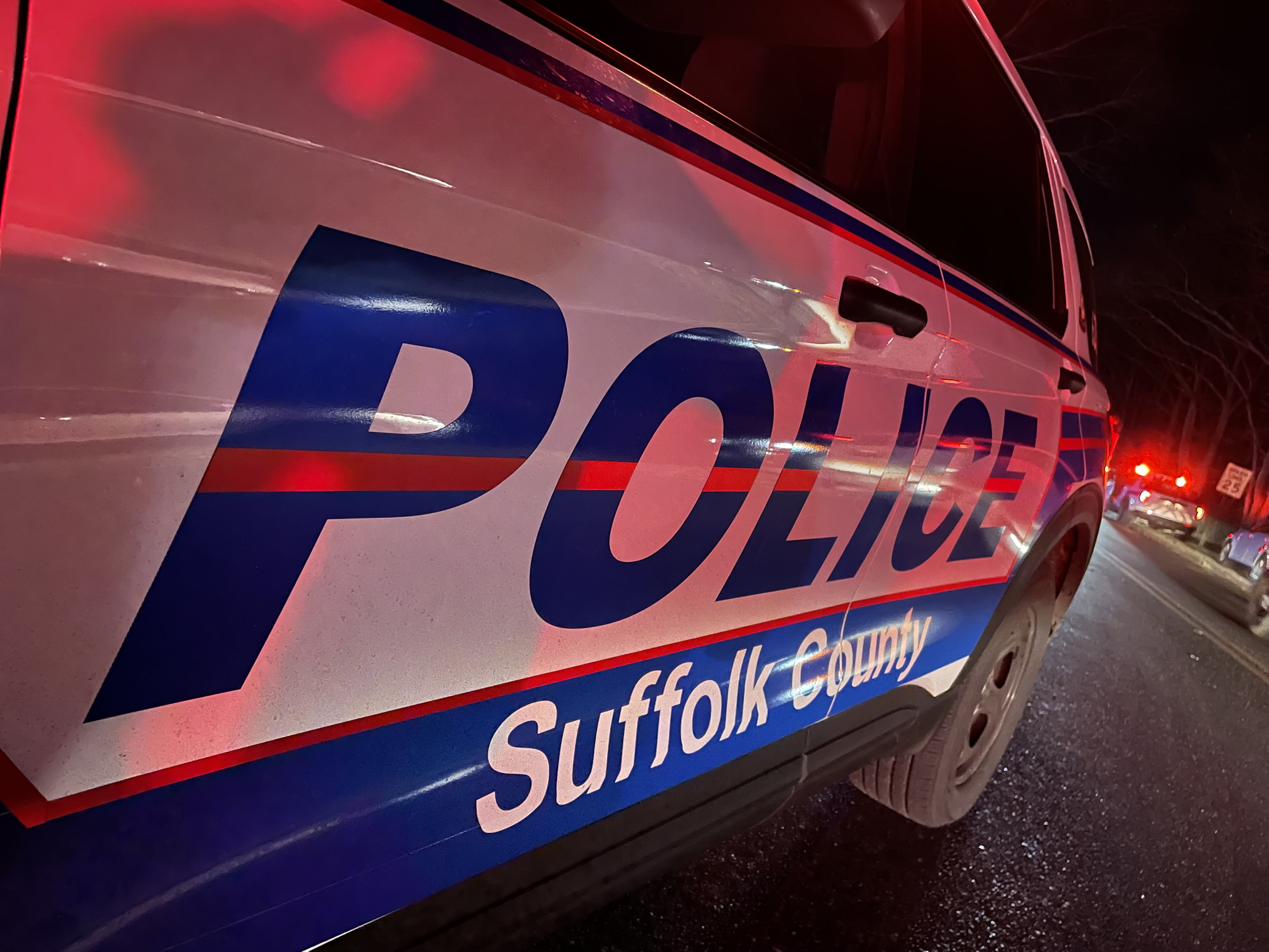 close up of a Suffolk County police car in Long Island, New York
