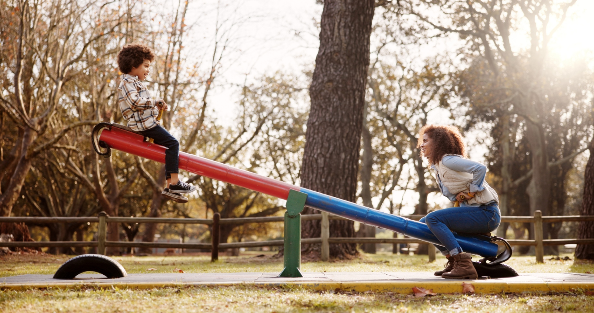kids on seesaw