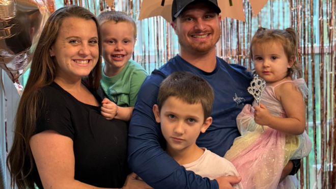 Regan Dougan and family