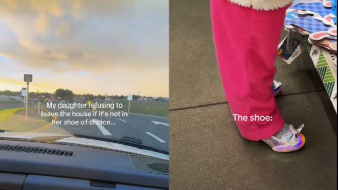 toddler picks her own shoes on TikTok