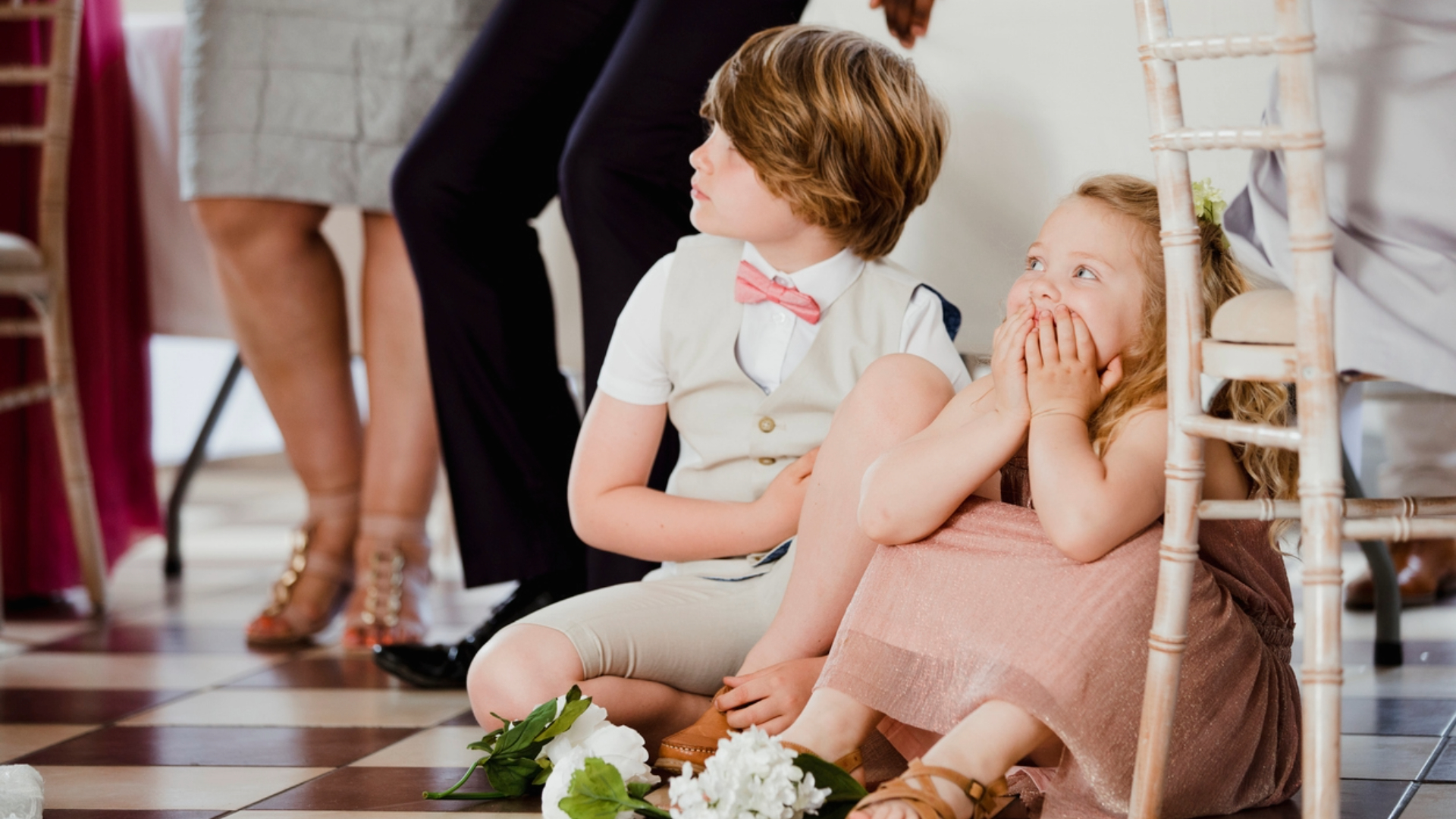 children at a wedding