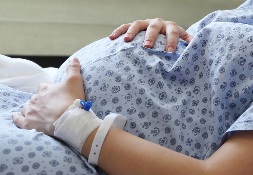 pregnant woman in a hospital