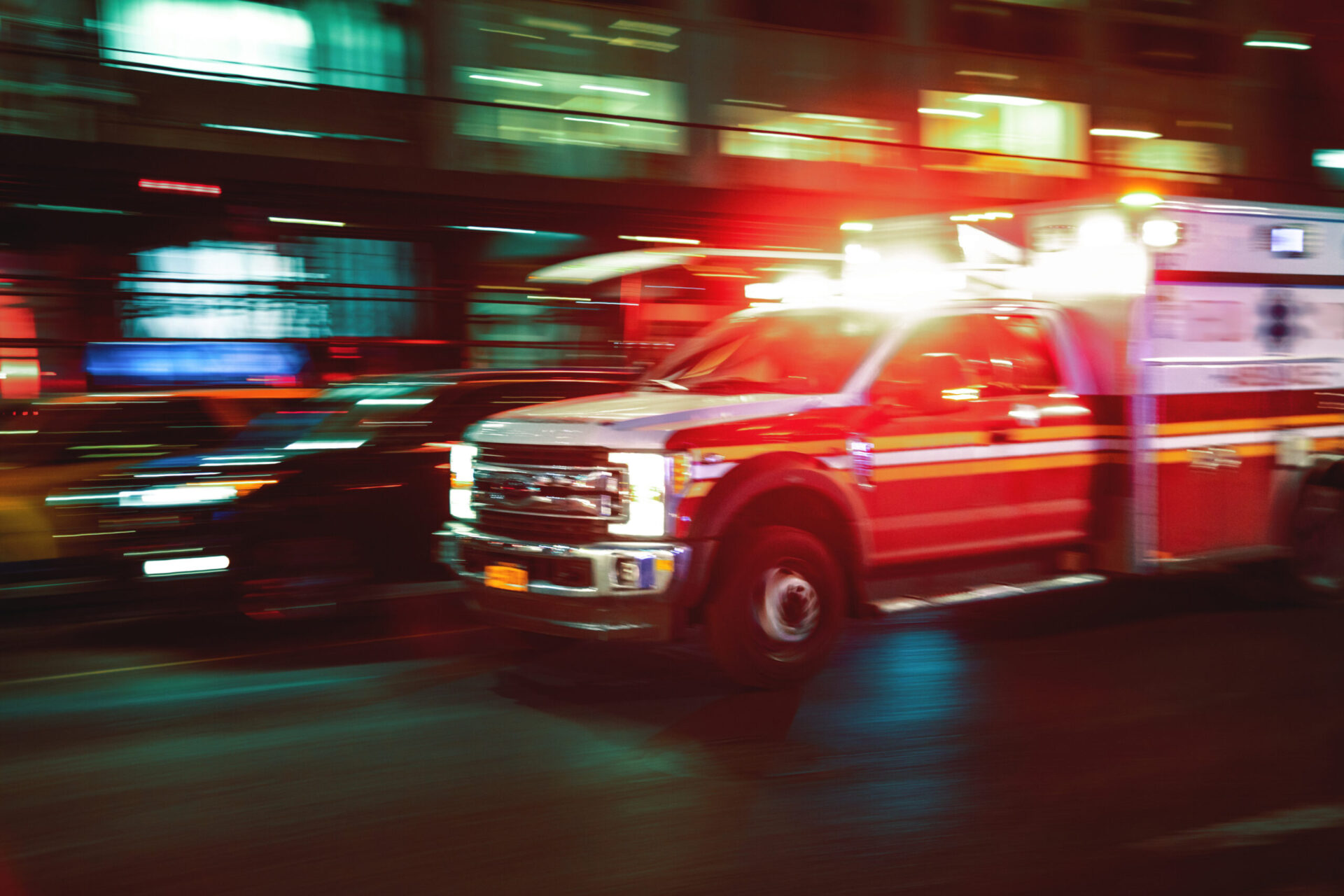 Ambulance rushing to scene