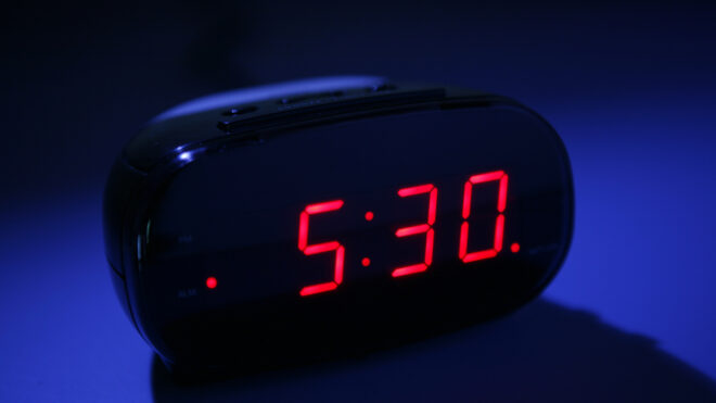 clock at 5:30am