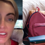 Mom checking backpacks