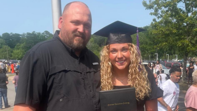Hannah Osborn and her dad Wesley