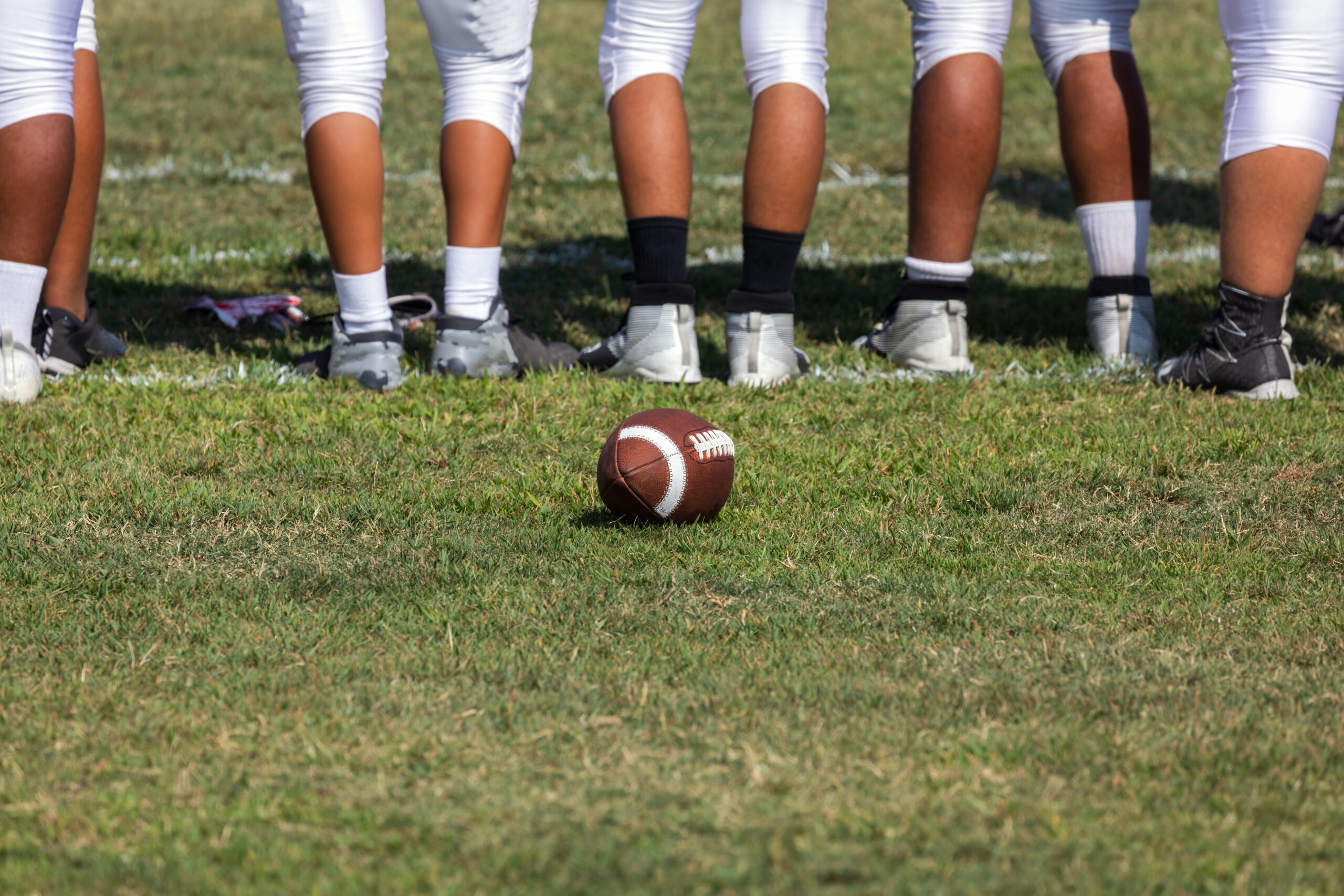 High school football practice