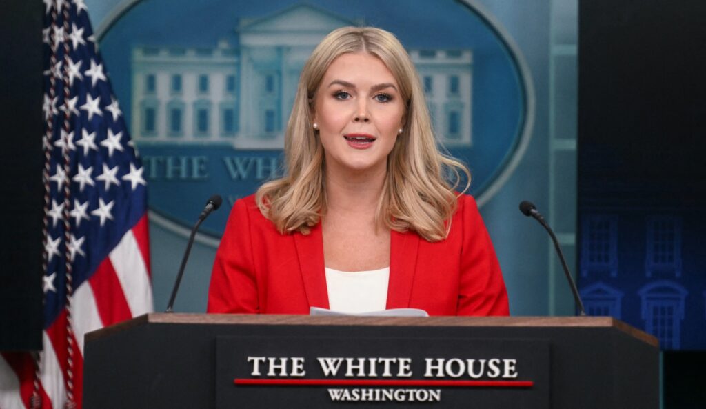 White House press secretary Karoline Leavitt