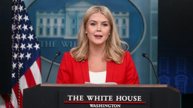 White House press secretary Karoline Leavitt