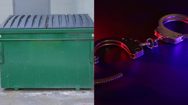 mother arrested baby dumpster