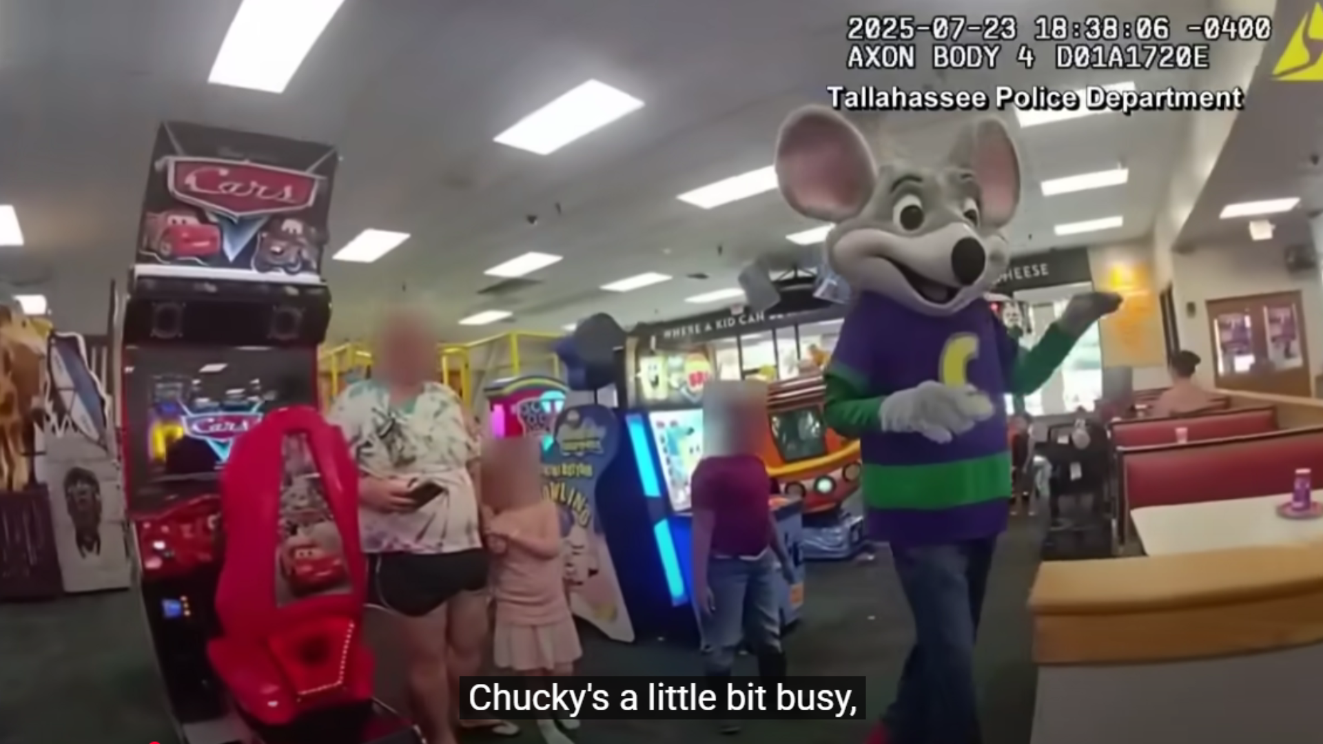 Police Arrest Chuck E. Cheese Mascot in Front of Kids at Arcade