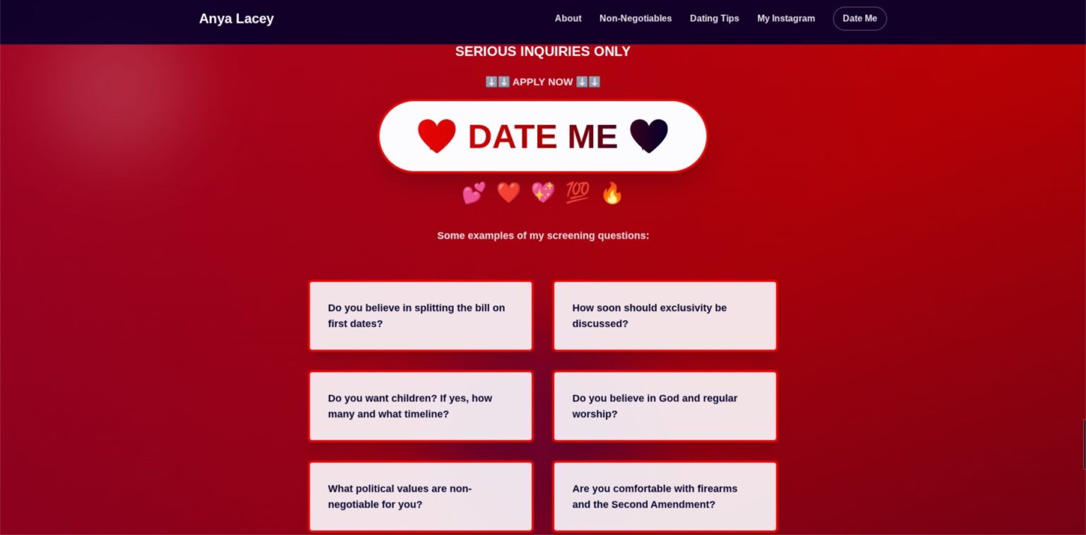 OnlyFans Star’s Tradwife Dating Site Has a Specific Questionnaire